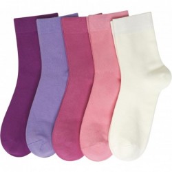 SERISIMPLE Dünne Viskose-Bambussocken für Damen, Crew, leicht, über dem Knöchel, lässige Kleidersocken für Damen, Bootie-Hose, 5 Paar