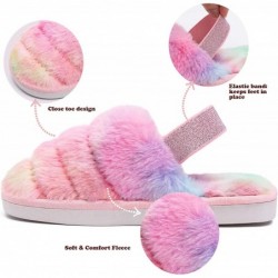 Flauschige Hausschuhe für Kinder, offene Zehenpartie, Hausschuhe für Jungen und Mädchen, Kunstfell-Slipper mit Riemen, Schlupfschuhe für kleine Kinder