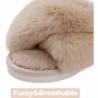 Evshine Damen Flauschige Hausschuhe mit Kreuzband und Memory Foam Hausschuhe mit offener Spitze