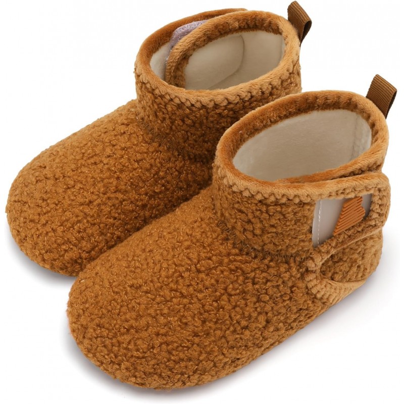 BARERUN Kleinkinder-Hausschuhe Mädchen Jungen Hausschuhe Baby Winterstiefel Plüsch Gemütliche Kinderhausschuhe Warme Leichte Kleinkinder-Wanderschuhe Socken