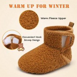 BARERUN Kleinkinder-Hausschuhe Mädchen Jungen Hausschuhe Baby Winterstiefel Plüsch Gemütliche Kinderhausschuhe Warme Leichte Kleinkinder-Wanderschuhe Socken