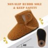 BARERUN Kleinkinder-Hausschuhe Mädchen Jungen Hausschuhe Baby Winterstiefel Plüsch Gemütliche Kinderhausschuhe Warme Leichte Kleinkinder-Wanderschuhe Socken