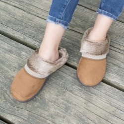 isotoner Damen-Slipper Mallory Hoodback aus Microsuede, mit Memory Foam und Innen-/Außensohle