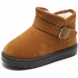 DADAWEN Baby Jungen Mädchen Kleinkind Mode Niedlich Wasserdicht Outdoor Fellfutter Rutschfeste Warme Schneestiefel