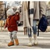 DADAWEN Baby Jungen Mädchen Kleinkind Mode Niedlich Wasserdicht Outdoor Fellfutter Rutschfeste Warme Schneestiefel