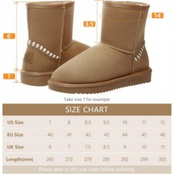 CAMEL CROWN Damen-Schneestiefel, Schlupfstiefel, halbhoch, warmes Kunstfellfutter, wasserdichte Outdoor-Knöchelstiefeletten, bequeme Winterschuhe für Frauen