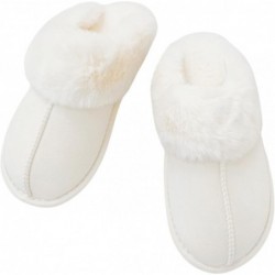 DCLTD Flauschige Hausschuhe für Damen, warm, gemütlich, flauschige Slides mit weichem Memory Foam, bequeme Plüsch-Schlupfschuhe, rutschfeste Hausschuhe mit weicher Sohle für Damen