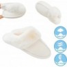 DCLTD Flauschige Hausschuhe für Damen, warm, gemütlich, flauschige Slides mit weichem Memory Foam, bequeme Plüsch-Schlupfschuhe, rutschfeste Hausschuhe mit weicher Sohle für Damen