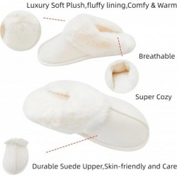 DCLTD Flauschige Hausschuhe für Damen, warm, gemütlich, flauschige Slides mit weichem Memory Foam, bequeme Plüsch-Schlupfschuhe, rutschfeste Hausschuhe mit weicher Sohle für Damen