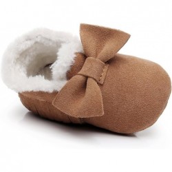 HONGTEYA Baby Mokassins mit Fellfleece Gummisohle Warme Schneestiefel Leder Babyschuhe für Jungen Mädchen…