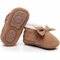 HONGTEYA Baby Mokassins mit Fellfleece Gummisohle Warme Schneestiefel Leder Babyschuhe für Jungen Mädchen…