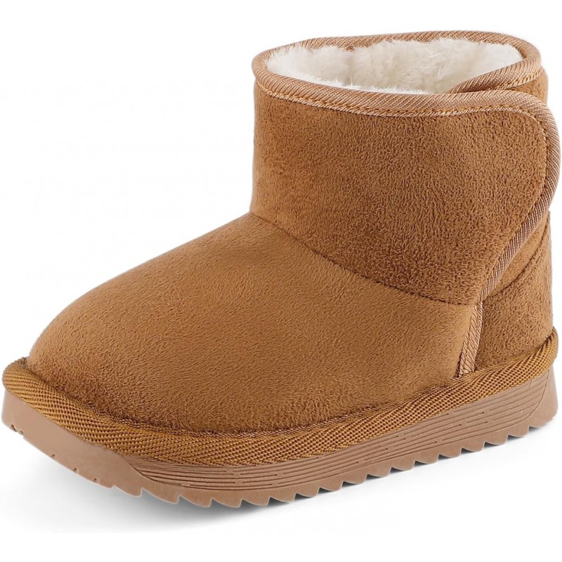 MK MATT KEELY Winterstiefel für Kleinkinder, Stiefel für Jungen, weiche, warme Pelz-Schneestiefel für Mädchen, Plüsch, schwarze Schneestiefel