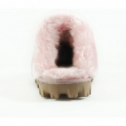 CLPP'LI Damen Slipper aus Kunstfell, warme Winter-Pantoletten, flauschige Wildleder-Hausschuhe, bequeme Hausschuhe