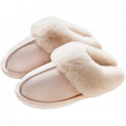 Damen Hausschuhe aus weichem Plüsch, warme Winter-Hausschuhe, Slipper aus Memory Foam, flauschige Fellpantoffeln