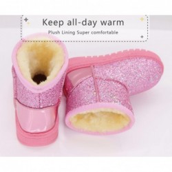 Winterstiefel für Mädchen, Kleinkinderstiefel, warme, glitzernde Pailletten, rutschfeste Schneestiefel für den Außenbereich, für kleine Kinder