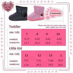 Winterstiefel für Mädchen, Kleinkinderstiefel, warme, glitzernde Pailletten, rutschfeste Schneestiefel für den Außenbereich, für kleine Kinder