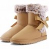 K KomForme Schneestiefel für Mädchen und Kinder, warm, mit Fell gefüttert, zum Reinschlüpfen, Winterschuhe für draußen, leicht, bequem (kleine/große Kinder)