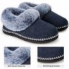 EverFoams Damen-Hausschuhe, warm, weich, bequem, Memory Foam, rutschfest, mit flauschigem Kragen