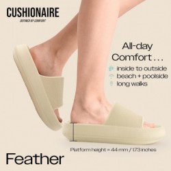 CUSHIONAIRE Feather Cloud Recovery Slide Sandalen für Damen mit +Komfort