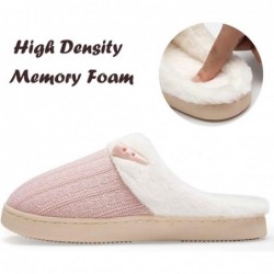 NineCiFun Damen-Hausschuhe zum Reinschlüpfen, Memory Foam, Hausschuhe, Scuff, für drinnen und draußen, warme Plüsch-Schlafzimmerschuhe mit Kunstfellfutter