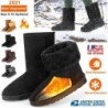 Damen-Schneestiefel, mittelhoher Schaft, mit Fellfutter, warm, klassische Winterschuhe für Damen, Outdoor, rutschfest