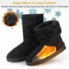 Damen-Schneestiefel, mittelhoher Schaft, mit Fellfutter, warm, klassische Winterschuhe für Damen, Outdoor, rutschfest