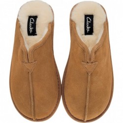 Clarks Herren Slipper mit Plüschfell-Absatz