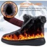 Damen Schneestiefel Winterschuhe mit Fellfutter Warme Schlupfstiefel für Damen Wasserdichte Booties Bequeme Outdoor Anti-Rutsch Schuhe