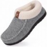 VeraCosy Damen Mokassin-Hausschuhe, warm, bequem, Wollfilz, Memory Foam