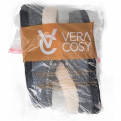 VeraCosy Damen Mokassin-Hausschuhe, warm, bequem, Wollfilz, Memory Foam