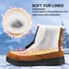 HARENCE Winter-Schneestiefel für Damen: Warme, mit Fell gefütterte Stiefeletten zum Schnüren, Schlupfstiefel für draußen