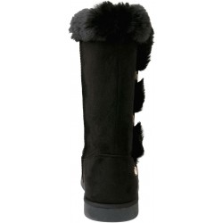 Juicy Couture Hohe Winterstiefel für Damen zum Reinschlüpfen, warm und isoliert, Fellfutter, bequeme modische Stiefeletten