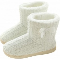 Slipper Stiefel Damen Strick Plüsch Futter Winter Hausschuhe Memory Foam Indoor Outdoor