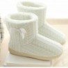 Slipper Stiefel Damen Strick Plüsch Futter Winter Hausschuhe Memory Foam Indoor Outdoor