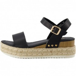 CUSHIONAIRE Damen Melissa Espadrille Plateau-Keilsandale