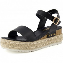 CUSHIONAIRE Damen Melissa Espadrille Plateau-Keilsandale