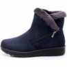 DADAWEN Damen-Winterstiefel, warm, mit Fell gefüttert, mit seitlichem Reißverschluss, Stiefeletten, Outdoor-Booties, bequeme Stiefel für Damen