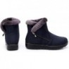 DADAWEN Damen-Winterstiefel, warm, mit Fell gefüttert, mit seitlichem Reißverschluss, Stiefeletten, Outdoor-Booties, bequeme Stiefel für Damen