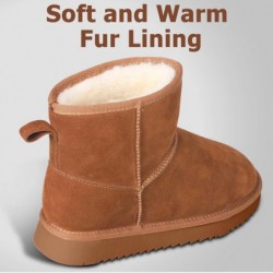 Mini-Schneestiefel für Damen, Stiefeletten, Winter-Hausschuhe, Stiefel, mit Fellfutter, rutschfest, leicht, bequem, bleiben warm