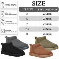 Mini-Plateaustiefel für Damen, klassisch, ultra-mini, modischer Stiefel, Stiefelette, mit Fellfutter, echtes Wildleder, gemütlich