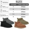 Mini-Plateaustiefel für Damen, klassisch, ultra-mini, modischer Stiefel, Stiefelette, mit Fellfutter, echtes Wildleder, gemütlich