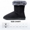 WFL Damen Schneestiefel Klassische, mittelhohe, mit Fellfutter, modische Winterstiefel