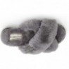 Fireside by Dearfoams Newcastle Crossband All Over Shearling Slipper für Damen, zum einfachen An- und Ausziehen