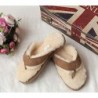 LVCOMEFF Winter Echtes Schafspelz Echtes Schafsleder Ein Pelz Flip-Flops Warme Slides mit Pelz Gefüttert Frauen Männer Unisex Wildleder Thong