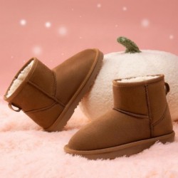 DREAM PAIRS Schneestiefel für Mädchen und Jungen, mit Kunstfell gefüttert, Winterstiefeletten für Kleinkinder/kleine Kinder/große Kinder