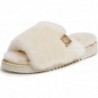 Dearfoams Damen Fireside Cairns Shearling Leicht an- und auszuziehende Sandalen