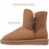 CAMEL CROWN Faltbare Schneestiefel für Damen, warme Pelz-Winterstiefel, halbhoher Reißverschluss, Hausschuhe, Stiefel, klassische Mini-Kurzstiefel für draußen