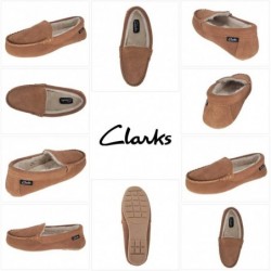 Clarks Damen-Mokassin-Hausschuhe aus Wildleder mit Schleife, LB0340 – Flauschige Slipper für drinnen und draußen mit geschlossener Rückseite, Kunstfellfutter und rutschfester Laufsohle – Bequeme Damen-Loafer zum Autofahren, Entspannen und mehr