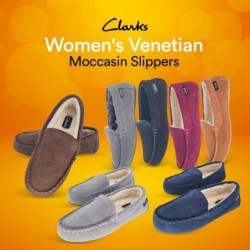 Clarks Damen-Mokassin-Hausschuhe aus Wildleder mit Schleife, LB0340 – Flauschige Slipper für drinnen und draußen mit geschlossener Rückseite, Kunstfellfutter und rutschfester Laufsohle – Bequeme Damen-Loafer zum Autofahren, Entspannen und mehr