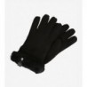 UGG Handschuhe 'Shorty Glove with leather trim' in schwarz